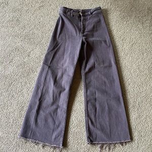 Purple/Grey Zara marine straight high rise jeans